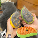 3-in-1 Electric Steamy Brush for Pet Grooming & Shedding