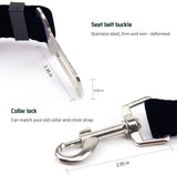 Adjustable Pet Car Seat Belt & Harness for Dogs and Cats