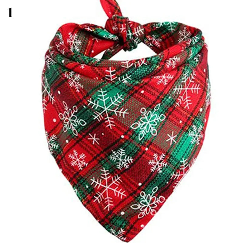 Christmas Snow Print Dog Bandana