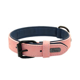 Large Soft Padded Leather Dog Collar for Big Dogs