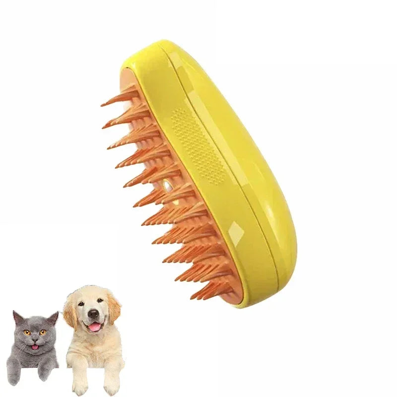 3-in-1 Electric Steamy Brush for Pet Grooming & Shedding