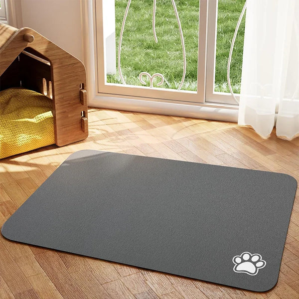 Absorbent Pet Feeding Mat for Food & Water