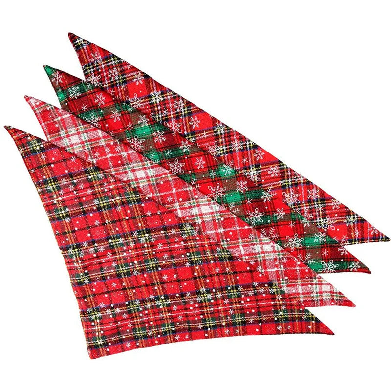 Christmas Snow Print Dog Bandana