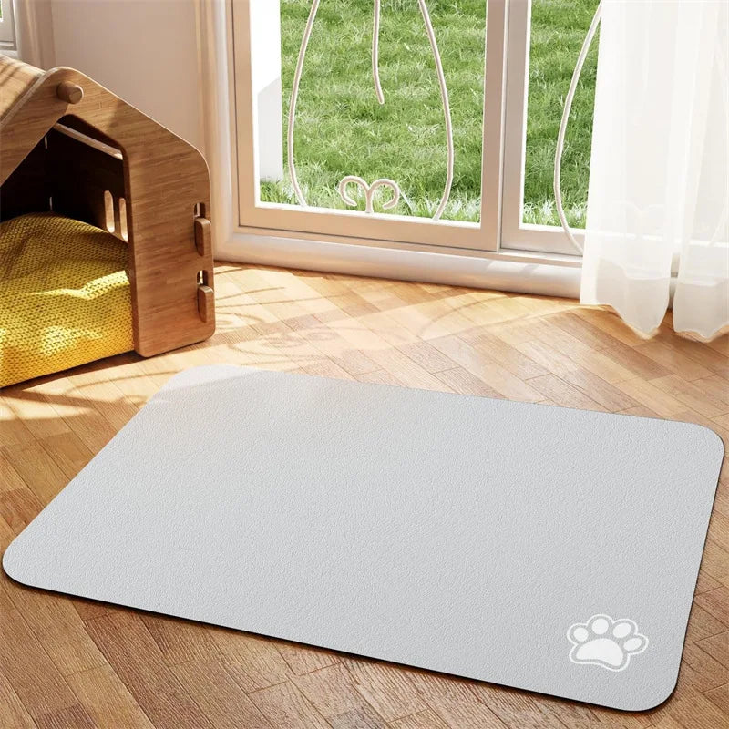 Absorbent Pet Feeding Mat for Food & Water